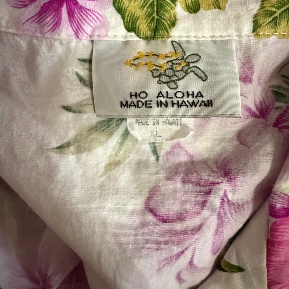 Ho Aloha Women’s Floral Pink and Green 🌺 Hawaiian Shirt XL - Picture 5 of 7